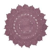 Kai Hand Woeven Purple Mandala Circle Rug C150