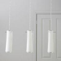 kamara tube white 3 lamp pendant ceiling light