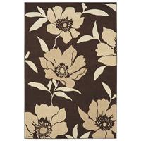 Kampala Brown Floral Modern Rug