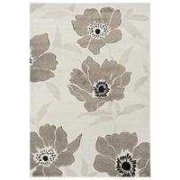 kampala natural blue floral modern rug