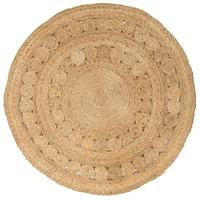 Kai Ethnic Natural Jute Mandala Circle Rug C150