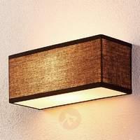 Katrien - black fabric wall light, rectangular