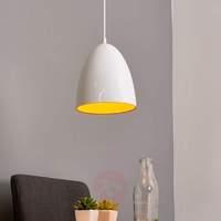 Katia LED hanging light, white-orange shade