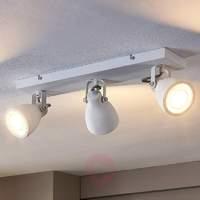 Kadiga - white LED ceiling spotlight, 3 bulbs
