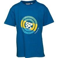Kangaroo Poo Boys Circular Chest Print T-Shirt Royal