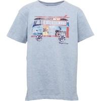 Kangaroo Poo Boys Camper Van Chest Print T-Shirt Grey Marl