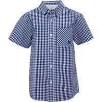 kangaroo poo boys gingham shirt navywhite