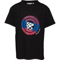 Kangaroo Poo Boys Circular Chest Print T-Shirt Black