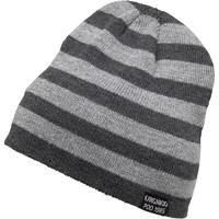 Kangaroo Poo Mens Stripe Beanie Charcoal Marl/Mid Grey