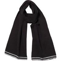 kangaroo poo mens scarf with striped edge black