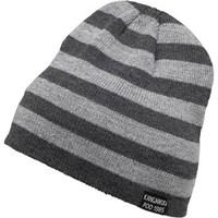 kangaroo poo mens stripe beanie charcoal marlmid grey