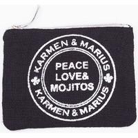 Karmen Marius Karmen and Marius Black and White Clutch Cute Dyed women\'s Pouch in black