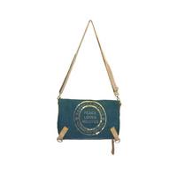 Karmen and Marius Petrol Blue and Silver Crossbody bag Destiny Dyed