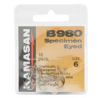 Kamasan B980 Barbed Specimen Eyed Hooks - Size 6