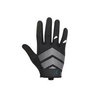 kalf womens full finger glove black m