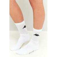 Kappa Crew Socks 3-Pack, WHITE