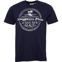 Kangaroo Poo Mens Printed T-Shirt Navy