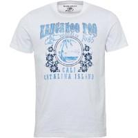 Kangaroo Poo Mens Catalina Island Print T-Shirt White