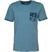 kangaroo poo mens printed pocket t shirt blue