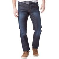 Kangaroo Poo Mens Rigid Straight Fit Jeans Dark Wash