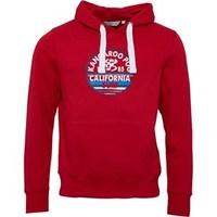 Kangaroo Poo Mens Hoody With Chest Print Red