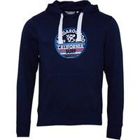 kangaroo poo mens hoody with chest print navy