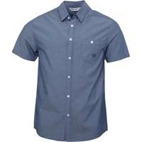 Kangaroo Poo Mens Chambray Shirt Blue