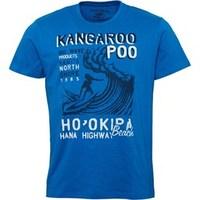 kangaroo poo mens hana highway print t shirt blue