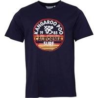 Kangaroo Poo Mens Chest Print T-Shirt Navy