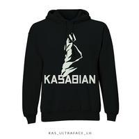 Kasabian Men\'s Ultra Face Long Sleeve Hoodie, Black, Large