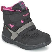 kangaroos winni girlss childrens mid boots in black