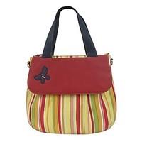 KateCo. cloth with leather handbags / shoulder bag color TH-02111