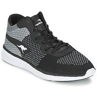 kangaroos k light 8020 mens shoes high top trainers in black