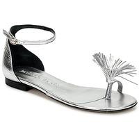 Karine Arabian POMPOM women\'s Sandals in Silver