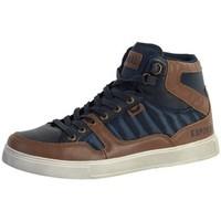 kaporal sneakers edison brown navy womens shoes high top trainers in b ...