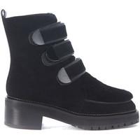 kat maconie vanna ankle boots in black suede and shearling womens mid  ...