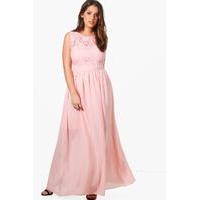 Katherine Lace Bodice Maxi Dress - blush