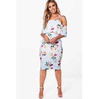 Kaitlin Double Layer Floral Dress - multi