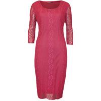 Katelynn Lace 3/4 Sleeve Dress - Cerise