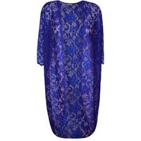 Kailyn Lace Open Long Cardigan - Royal Blue