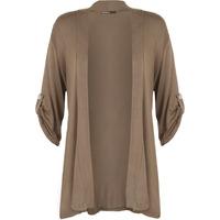 Karolyn Button Open Cardigan - Mocha