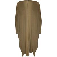 Kaitlin Plain Batwing Long Cardigan - Mocha