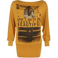 Karissa \'Don\'t Hate Me \'Cause I\'m Beautiful\' Top - Mustard