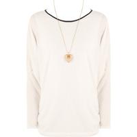 Kari Knitted Studded Batwing Top - Cream