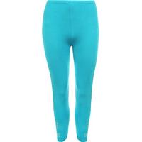 Katarina Sequin Butterfly 3/4 Leggings - Turquoise