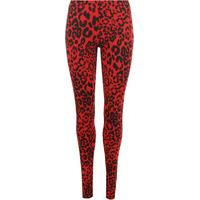 Karissa Leopard Print Leggings - Red