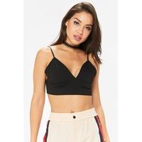 Katy Black Bralette Crop Top