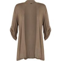 Karolyn Button Open Cardigan - Mocha