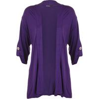 Karolyn Button Open Cardigan - Purple