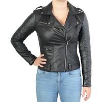 Kaporal Jacket Cruz Black women\'s Leather jacket in black